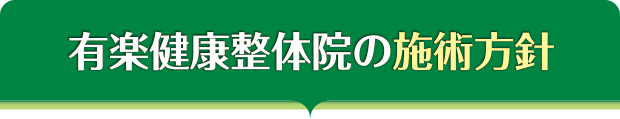 有楽健康整体院の施術方針